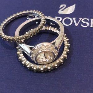 Swarovski silver  rings
